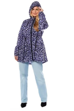 Women's Printed Parka Showerproof Jacket Leopard