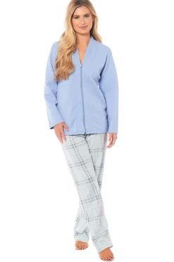Women's Quilted Zip-Up Jacket - Blue