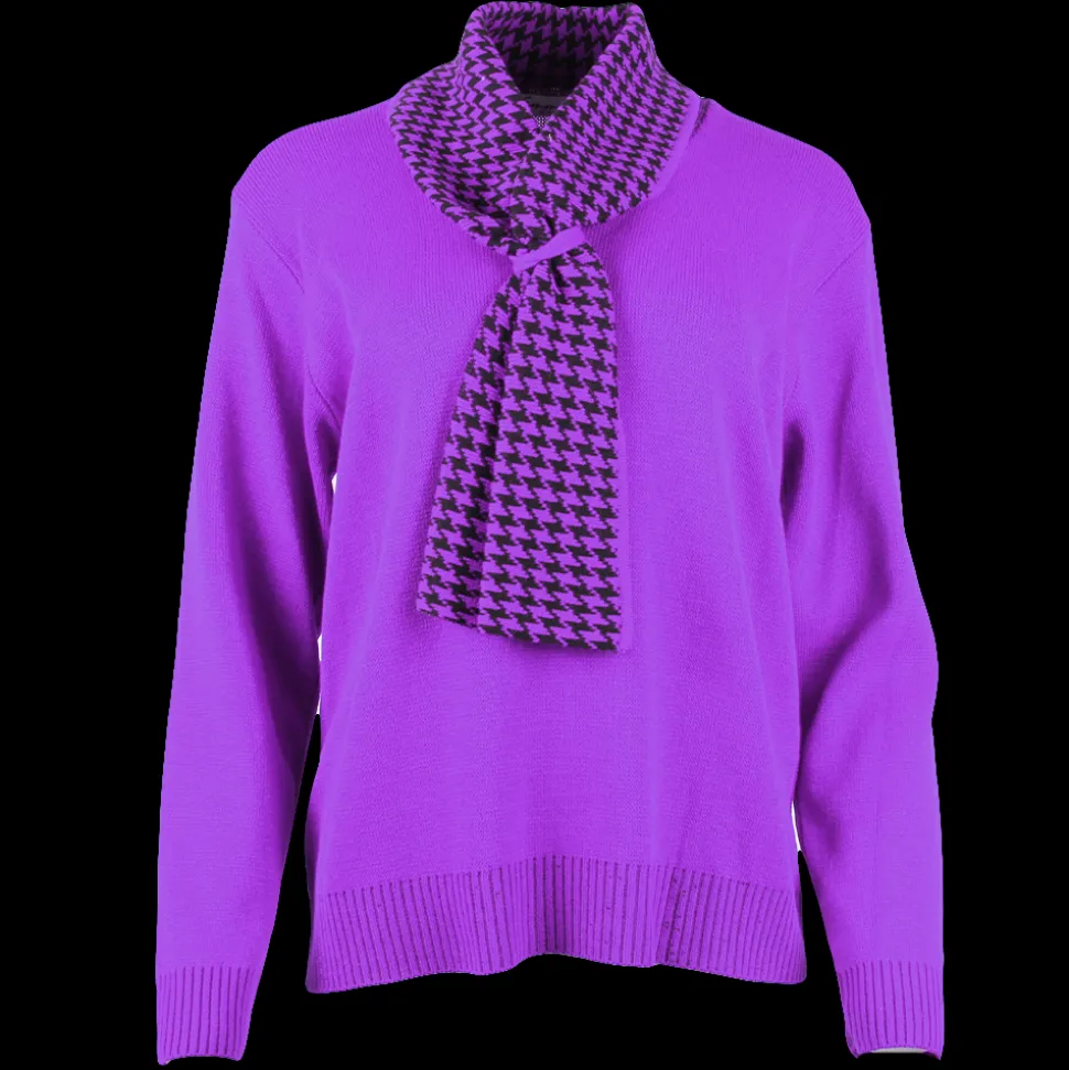 Women's Scarf Jumper Purple