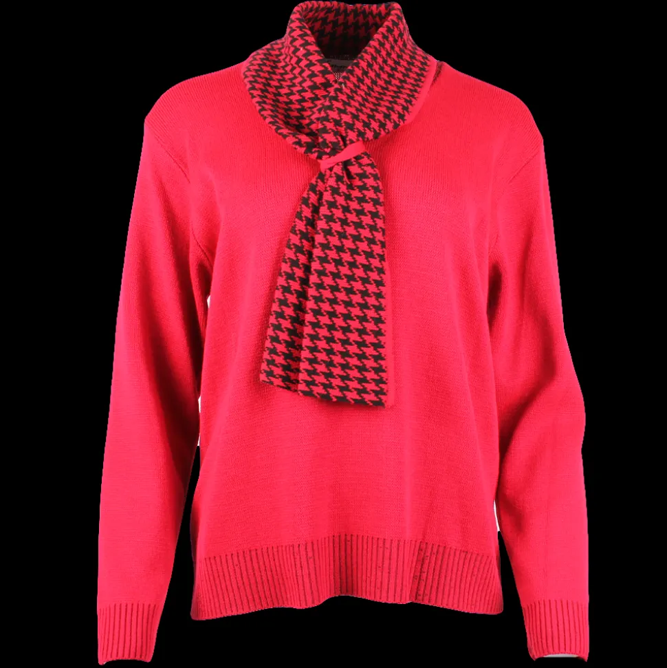 Women's Scarf Jumper Red