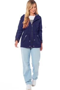 Women's Showerproof Cuff Jacket Nicola Navy