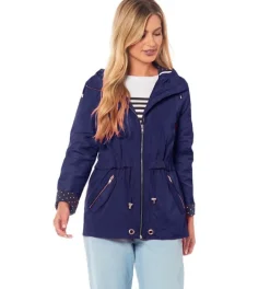 Women's Showerproof Cuff Jacket Nicola Navy
