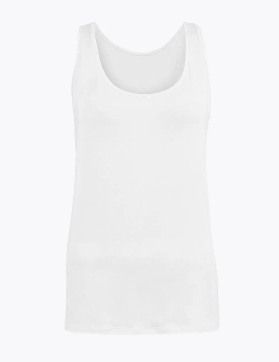 Women's Sleeveless Thermal Top White
