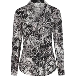 Women's Snakeskin Print Blouse Shirt Multi