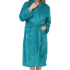 Women's Soft Touch Plush Dressing Gown Teal