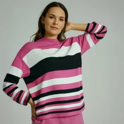Women's Stripe Jumper Pink