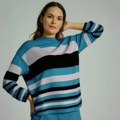 Women's Stripe Jumper Teal