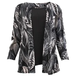 Women's Twinset Black & White Feathers