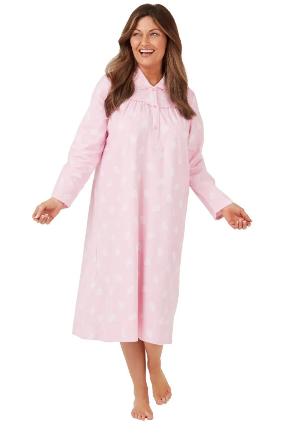 Women's Wincy Pink Nightdress 100% Cotton