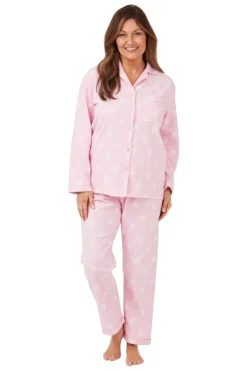 Women's Wincy Pink Pyjamas 100% Cotton