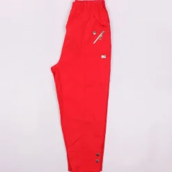 Womens Zip Crop Trousers Red