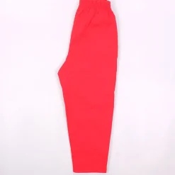 Womens Zip Crop Trousers Red