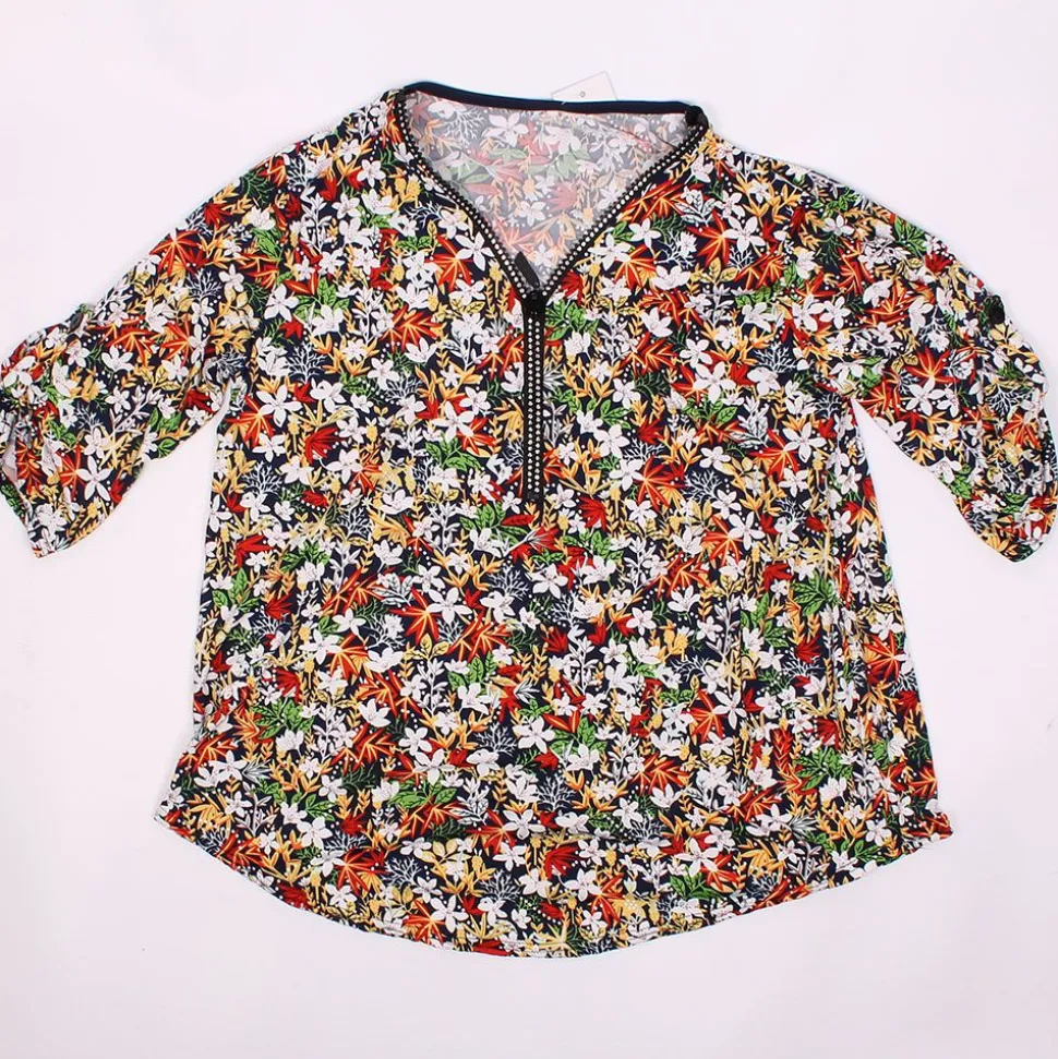 Womens Zip Top Floral Multi