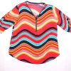 Womens Zip Top Wave Orange