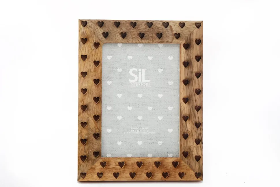 Wooden & Hearts Photo Frame - Online Offer Only