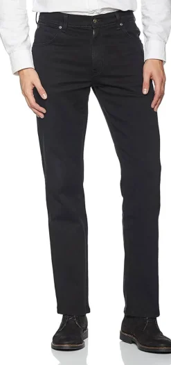 Wrangler Men's Stretch Regular Fit Black Jeans