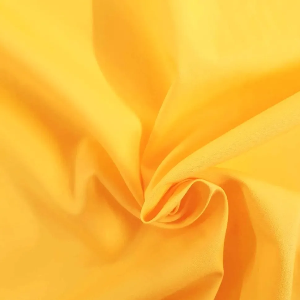 Yellow 100% Cotton Plain Poplin Fabric - Price by the Metre