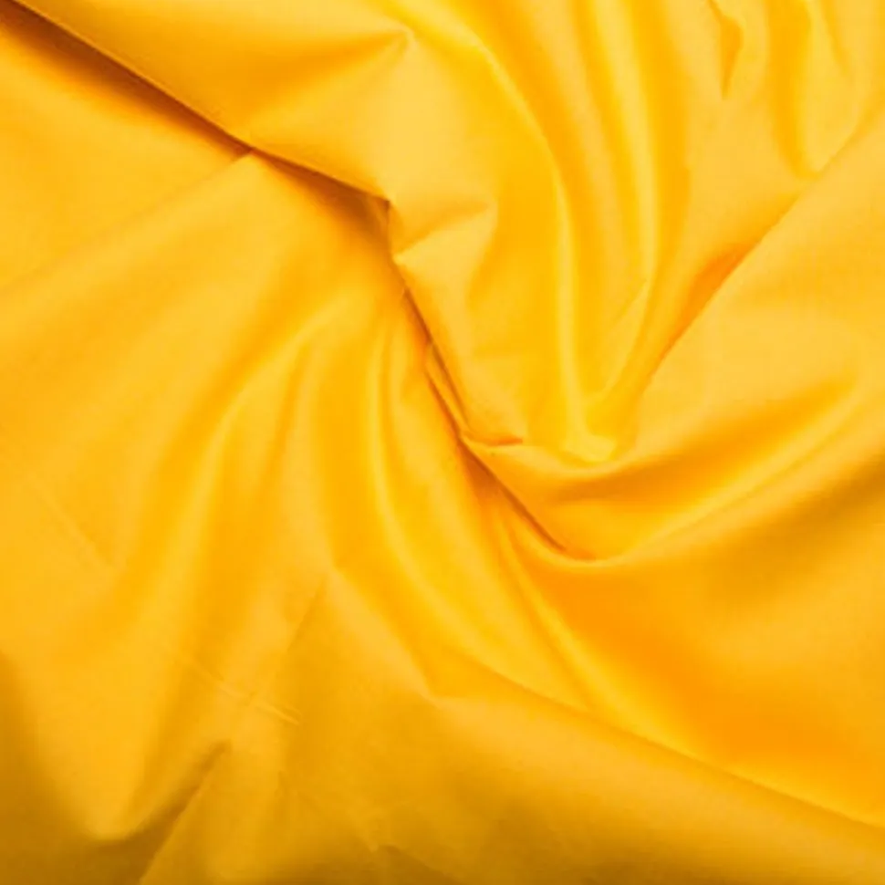 Yellow 100% Cotton Plain Poplin Fabric - Price by the Metre