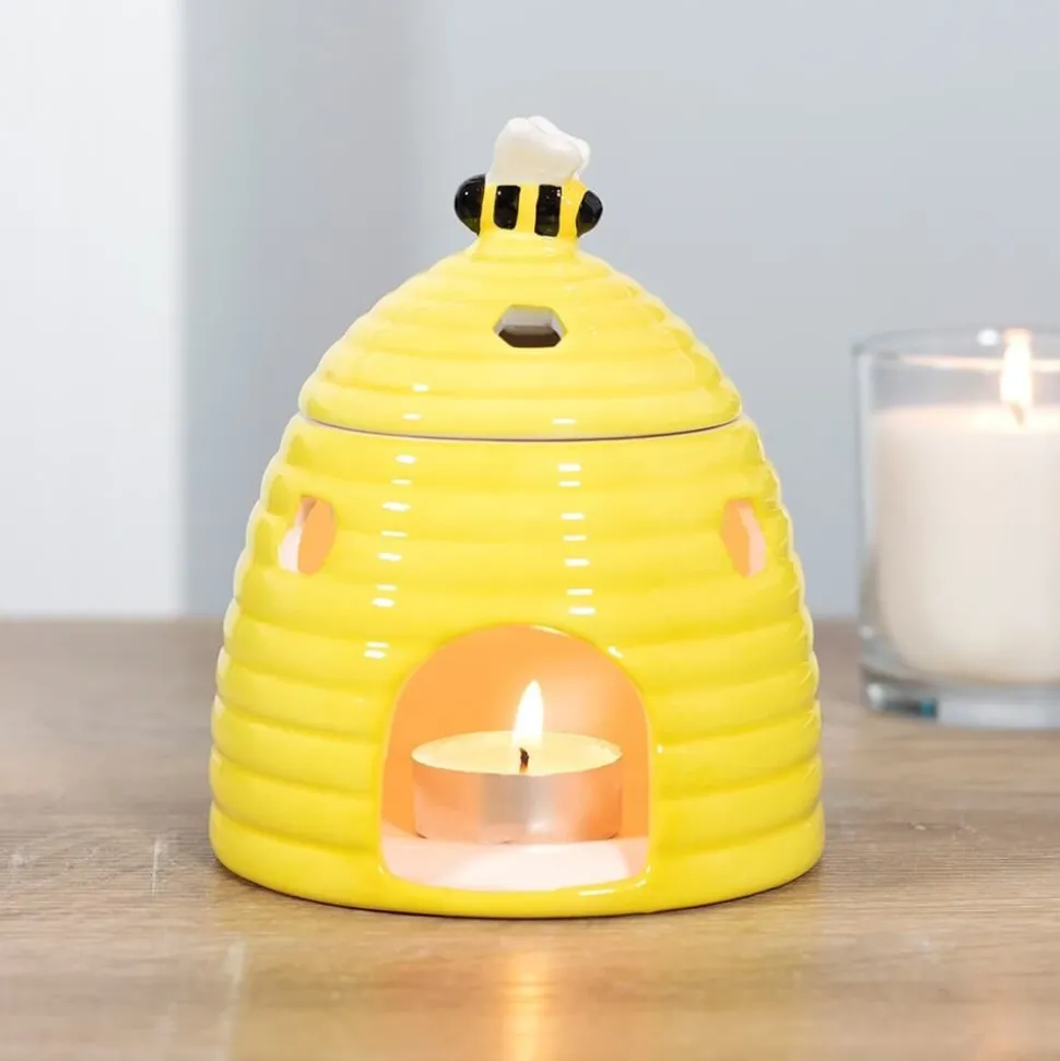 Yellow Beehive Ceramic Oil Burner